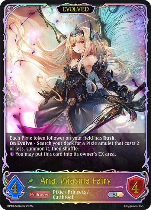 Image for Aria, Miasma Fairy (Evolved) (SL) (BP13-SL04EN) - Shadowverse: Evolve