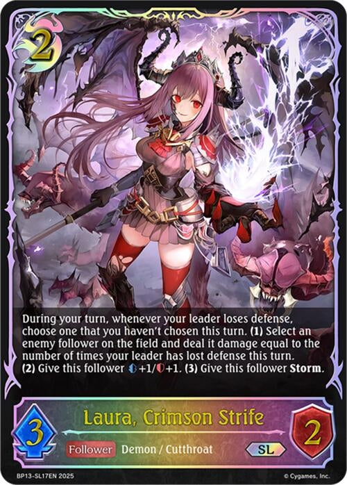 Image for Laura, Crimson Strife (SL) (BP13-SL17EN) - Shadowverse: Evolve