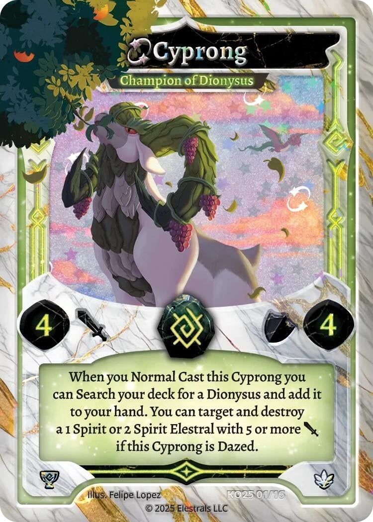 Image for Cyprong - Champion of Dionysus (Serialized) (KO25 /16) - Elestrals