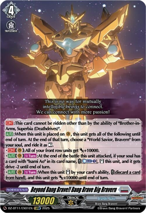 Image for Beyond Bang Brave!! Bang Brave Big Bravern (DZ-BT11/EX01EN) - Cardfight Vanguard