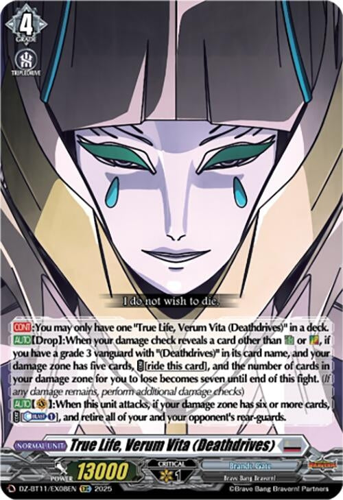 Image for True Life, Verum Vita (Deathdrives) (DZ-BT11/EX08EN) - Cardfight Vanguard
