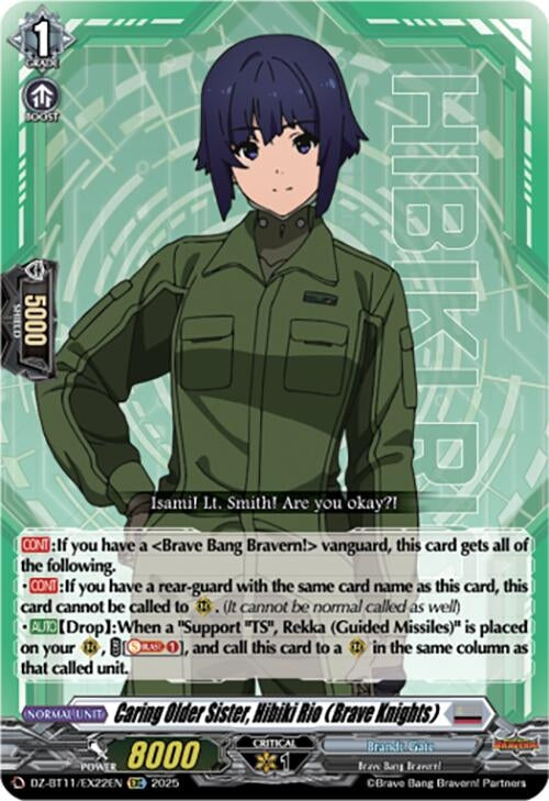 Image for Caring Older Sister, Hibiki Rio (Brave Knights) (DZ-BT11/EX22EN) - Cardfight Vanguard