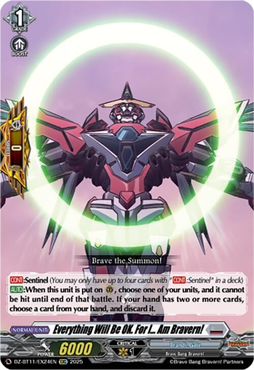 Image for Everything Will Be OK. For I... Am Bravern! (DZ-BT11/EX24EN) - Cardfight Vanguard