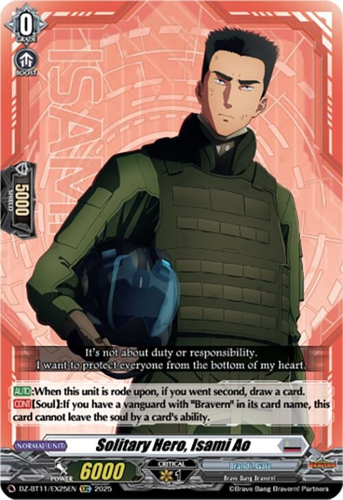 Image for Solitary Hero, Isami Ao (DZ-BT11/EX25EN) - Cardfight Vanguard