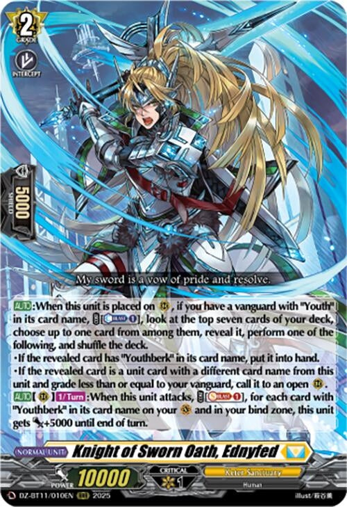 Image for Knight of Sworn Oath, Ednyfed (DZ-BT11/010EN) - Cardfight Vanguard