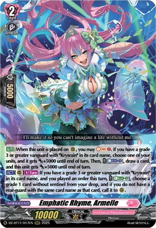 Image for Emphatic Rhyme, Armelle (DZ-BT11/017EN) - Cardfight Vanguard