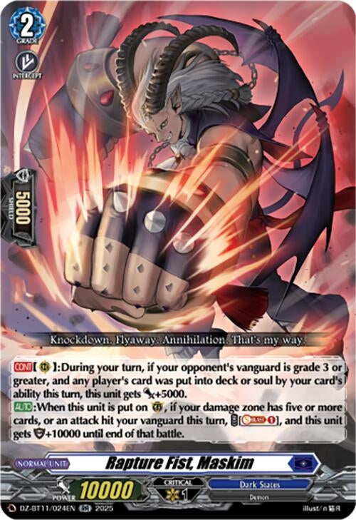 Image for Rapture Fist, Maskim (DZ-BT11/024EN) - Cardfight Vanguard