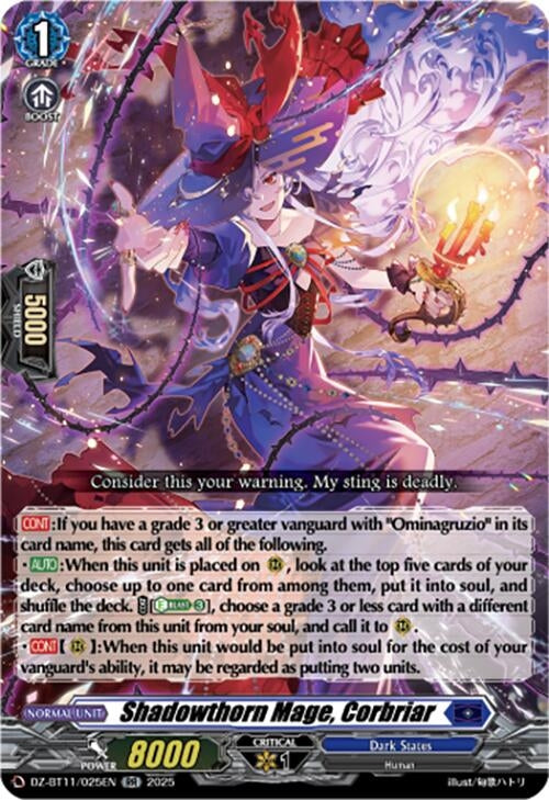 Image for Shadowthorn Mage, Corbriar (DZ-BT11/025EN) - Cardfight Vanguard