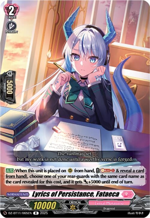 Image for Lyrics of Persistance, Fataeca (DZ-BT11/065EN) - Cardfight Vanguard