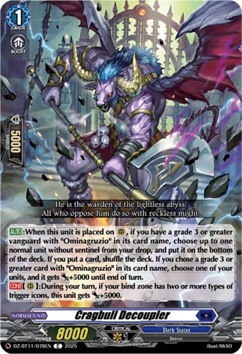 Image for Cragbull Decoupler (DZ-BT11/078EN) - Cardfight Vanguard