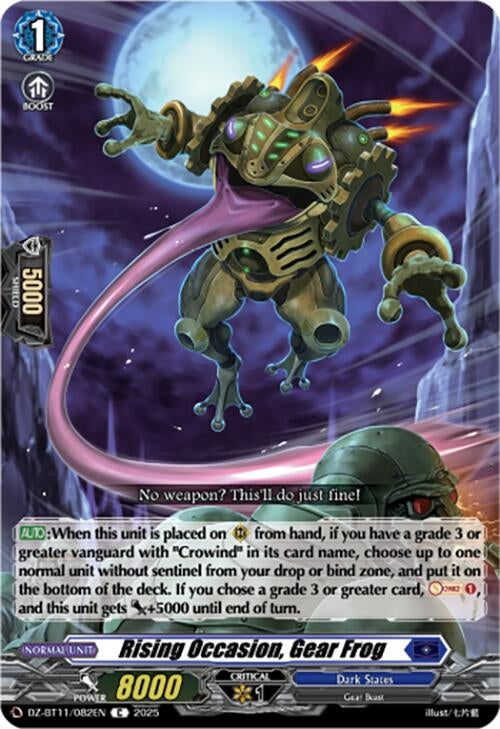 Image for Rising Occasion, Gear Frog (DZ-BT11/082EN) - Cardfight Vanguard