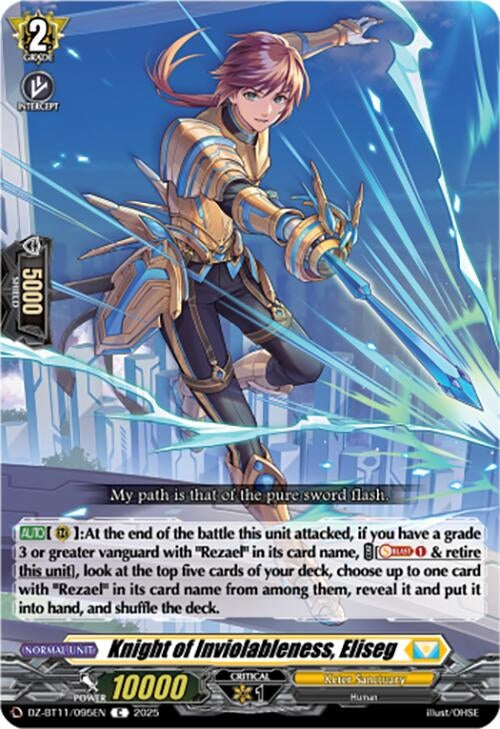 Image for Knight of Inviolableness, Eliseg (DZ-BT11/095EN) - Cardfight Vanguard