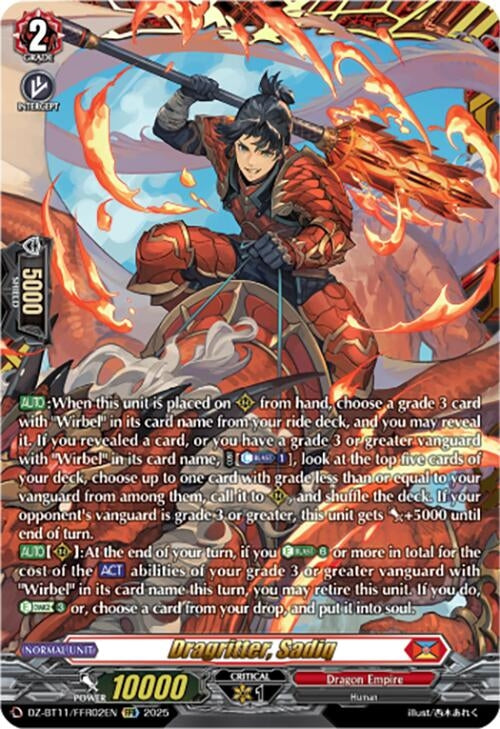 Image for Dragritter, Sadiq (FFR) (DZ-BT11/FFR02EN) - Cardfight Vanguard