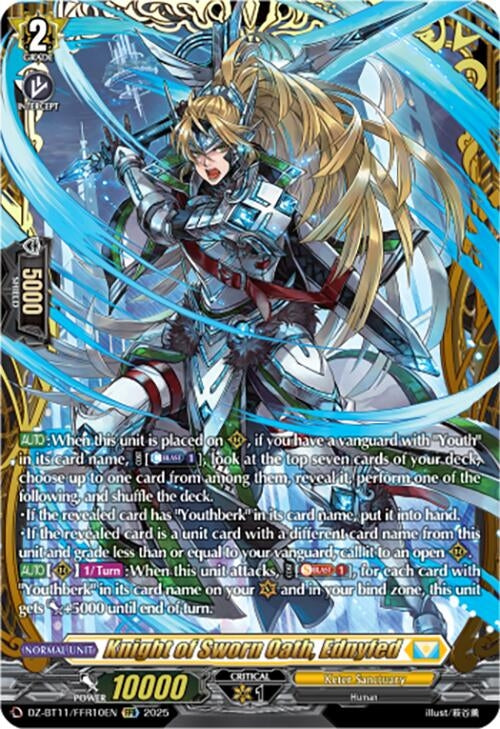 Image for Knight of Sworn Oath, Ednyfed (FFR) (DZ-BT11/FFR10EN) - Cardfight Vanguard