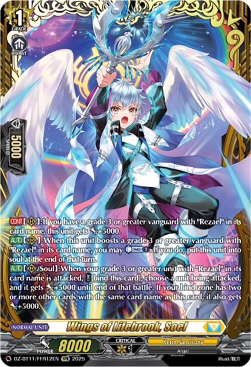 Image for Wings of Lifebrook, Soel (FFR) (DZ-BT11/FFR12EN) - Cardfight Vanguard
