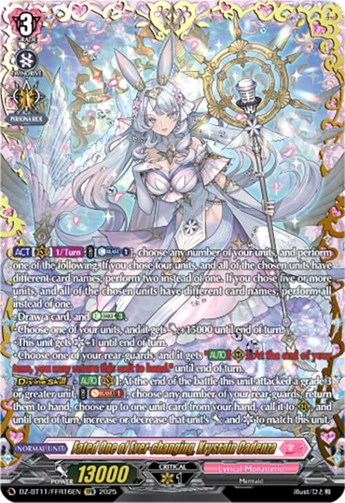 Image for Fated One of Ever-changing, Krysrain Cadenza (FFR) (DZ-BT11/FFR16EN) - Cardfight Vanguard