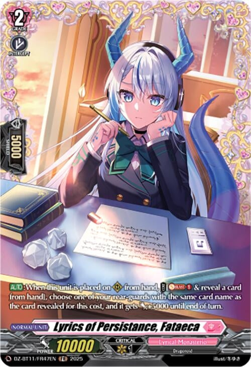 Image for Lyrics of Persistance, Fataeca (FR) (DZ-BT11/FR47EN) - Cardfight Vanguard