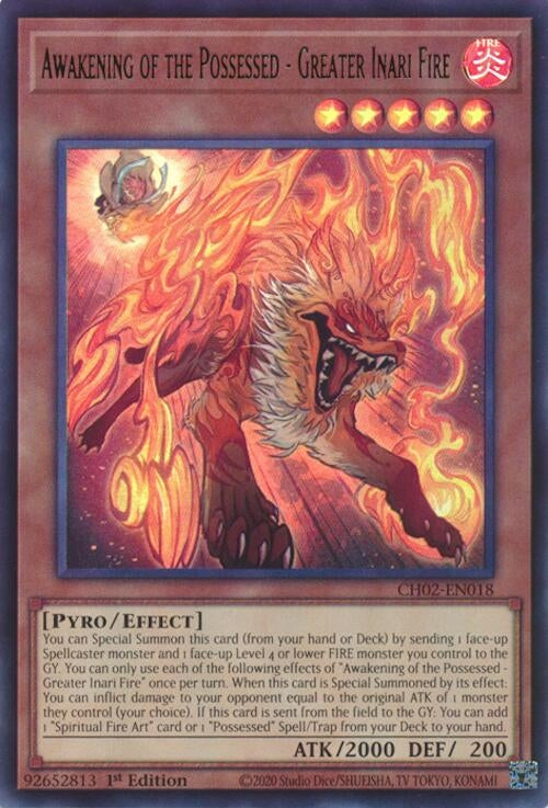 Image for Awakening of the Possessed - Greater Inari Fire (CH02-EN018) - YuGiOh