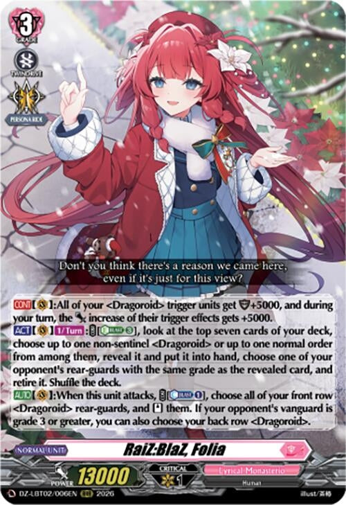 Image for RaiZ:BlaZ, Folia (DZ-LBT02/006EN) - Cardfight Vanguard