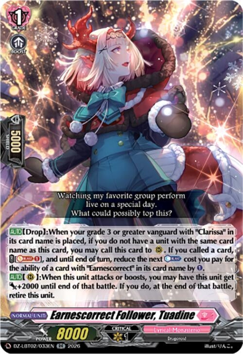 Image for Earnescorrect Follower, Tuadine (DZ-LBT02/033EN) - Cardfight Vanguard