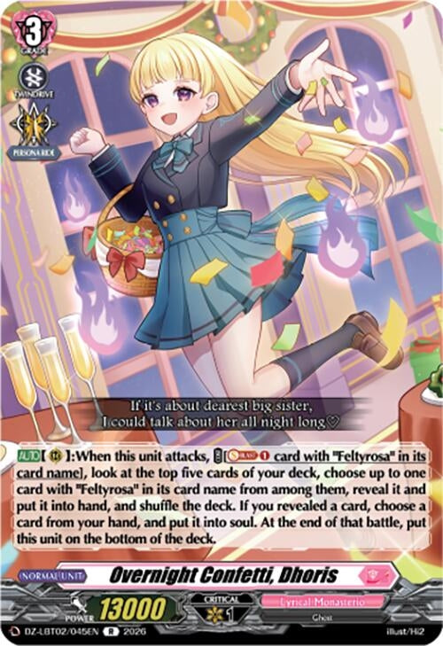 Image for Overnight Confetti, Dhoris (DZ-LBT02/045EN) - Cardfight Vanguard