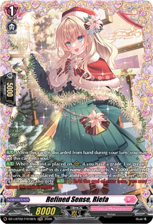 Image for Refined Sense, Riefa (FR) (DZ-LBT02/FR19EN) - Cardfight Vanguard