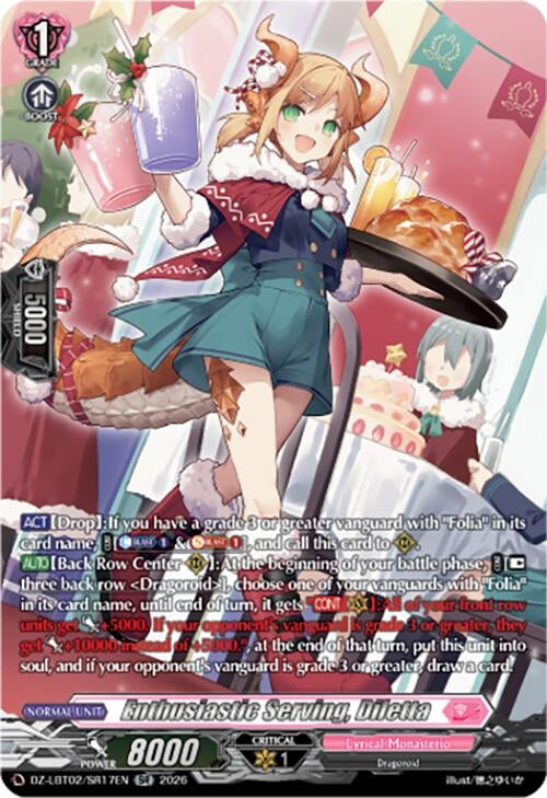 Image for Enthusiastic Serving, Diletta (SR) (DZ-LBT02/SR17EN) - Cardfight Vanguard