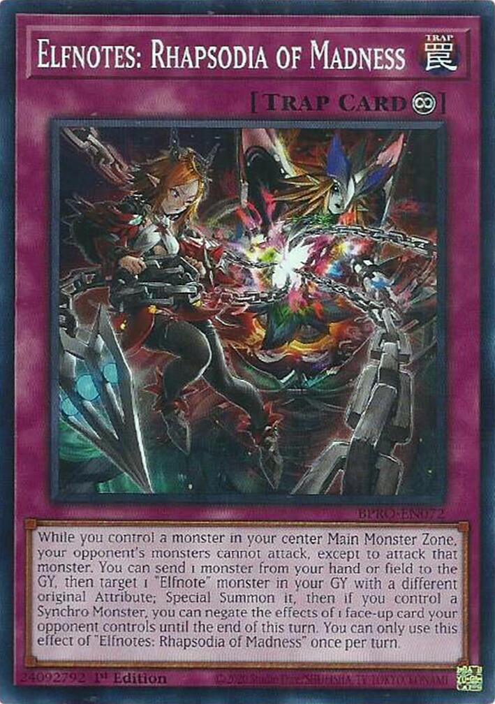 Image for Elfnotes: Rhapsodia of Madness (BPRO-EN072) - YuGiOh
