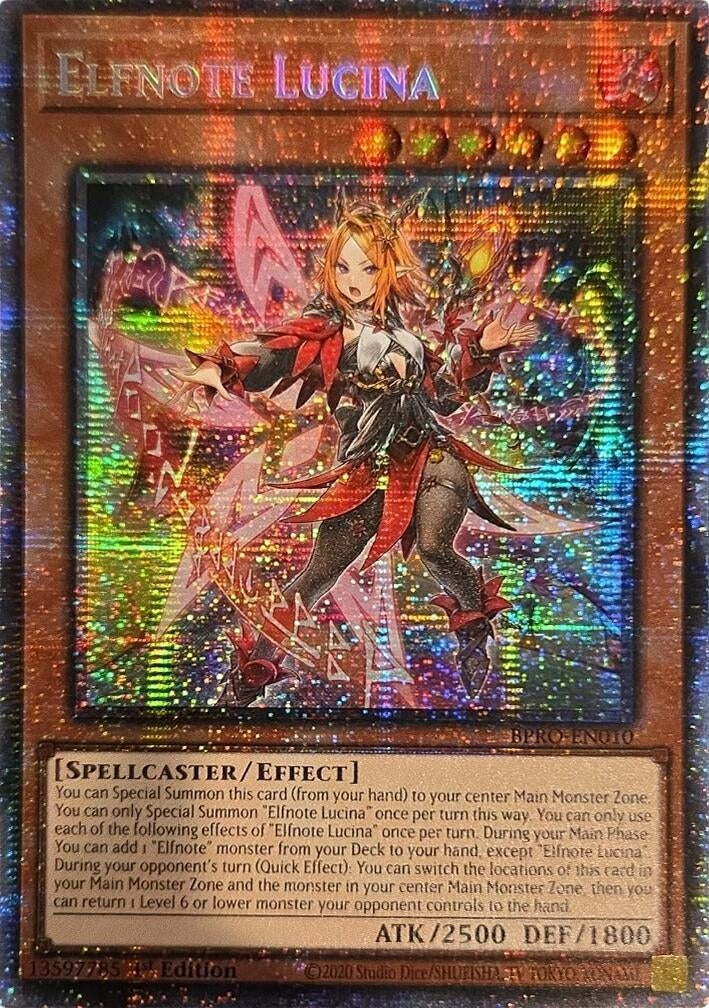Image for Elfnote Lucina (Starlight Rare) (BPRO-EN010) - YuGiOh