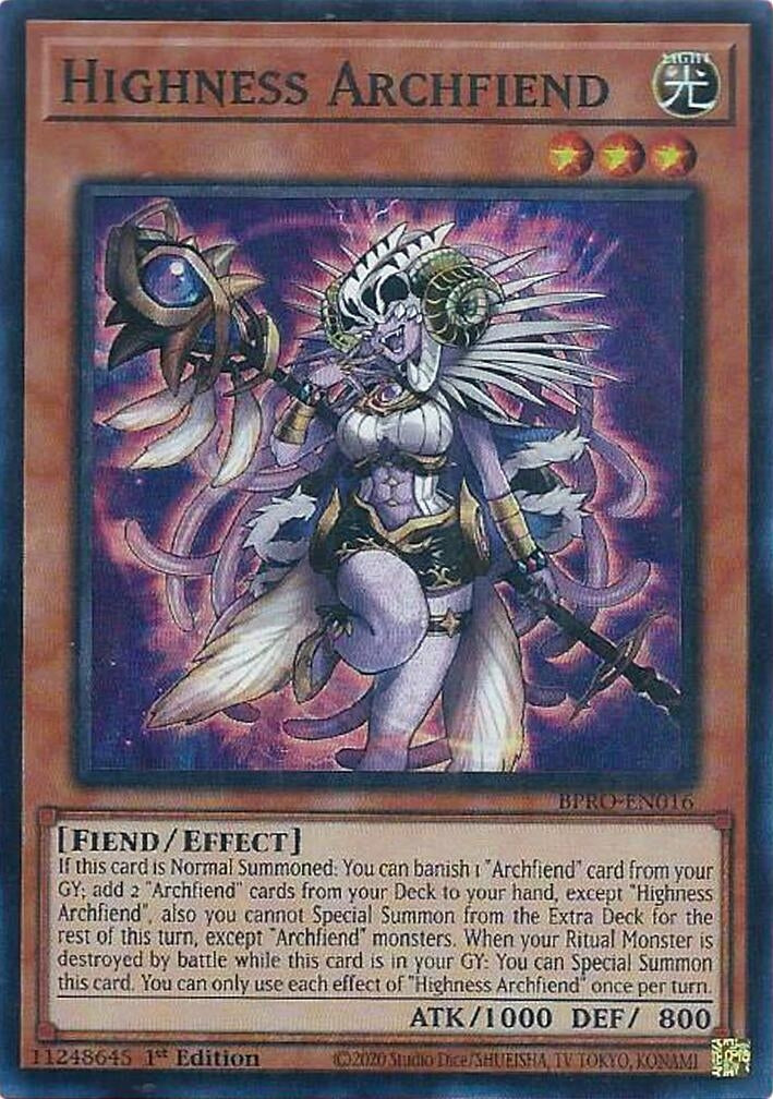 Image for Highness Archfiend (BPRO-EN016) - YuGiOh