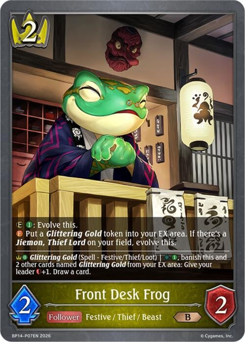 Image for Front Desk Frog - P07 (Foil) (BP14-P07EN) - Shadowverse: Evolve