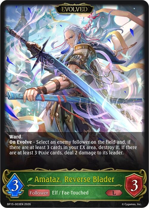 Image for Amataz, Reverse Blader (Evolved) (BP15-003EN) - Shadowverse: Evolve