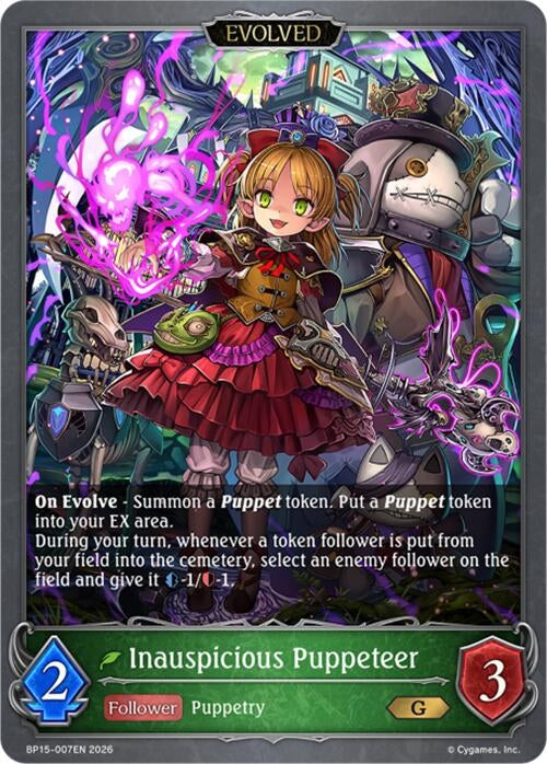 Image for Inauspicious Puppeteer (Evolved) (BP15-007EN) - Shadowverse: Evolve