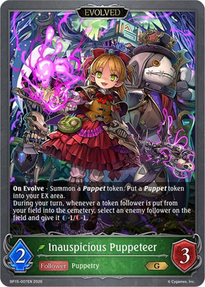 Inauspicious Puppeteer (Evolved) (BP15-007EN)