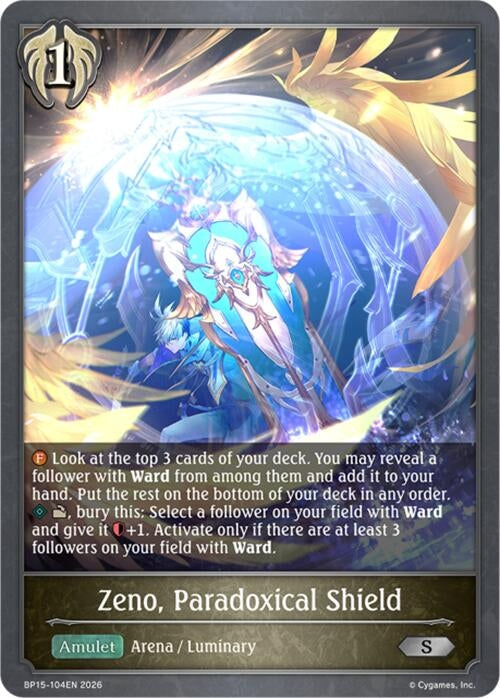 Image for Zeno, Paradoxical Shield (BP15-104EN) - Shadowverse: Evolve