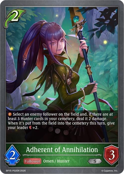 Image for Adherent of Annihilation - P02 (Foil) (BP15-P02EN) - Shadowverse: Evolve