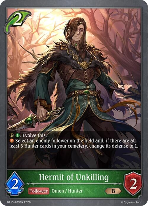 Image for Hermit of Unkilling - P03 (Foil) (BP15-P03EN) - Shadowverse: Evolve