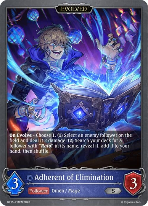Image for Adherent of Elimination (Evolved) - P11 (Foil) (BP15-P11EN) - Shadowverse: Evolve