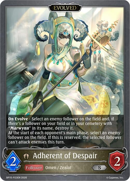 Image for Adherent of Despair (Evolved) - P23 (Foil) (BP15-P23EN) - Shadowverse: Evolve