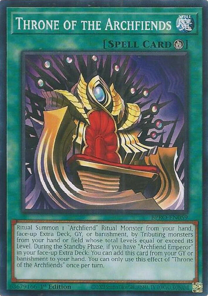 Image for Throne of the Archfiends (BPRO-EN059) - YuGiOh