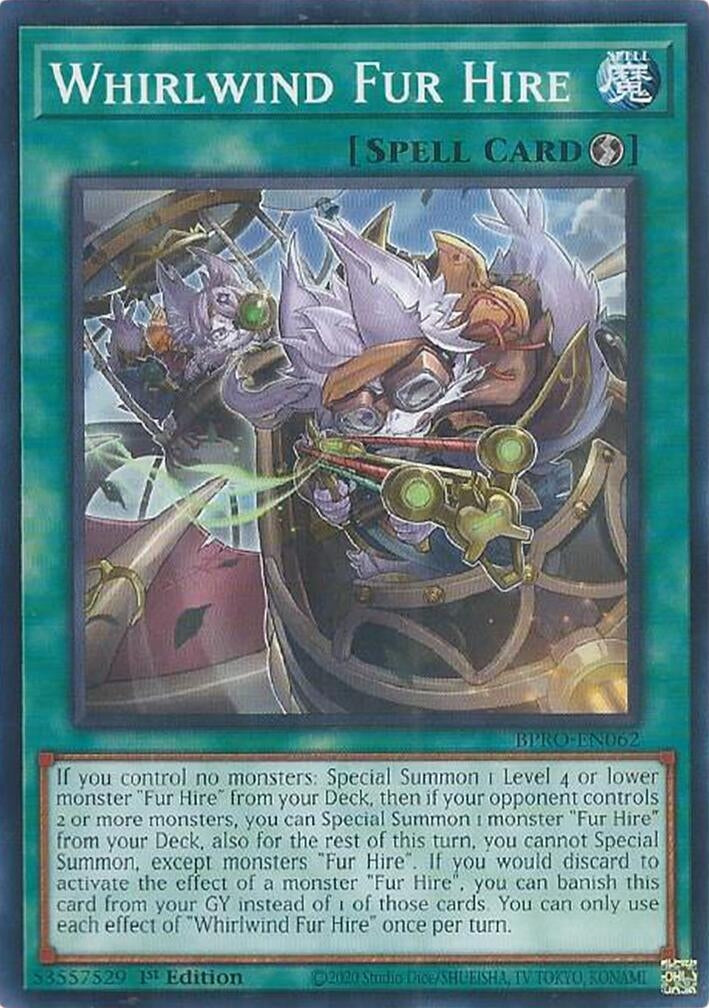 Image for Whirlwind Fur Hire (BPRO-EN062) - YuGiOh