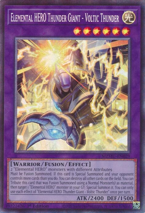 Image for Elemental HERO Thunder Giant - Voltic Thunder (Collector's Rare) (MZMU-EN029) - YuGiOh