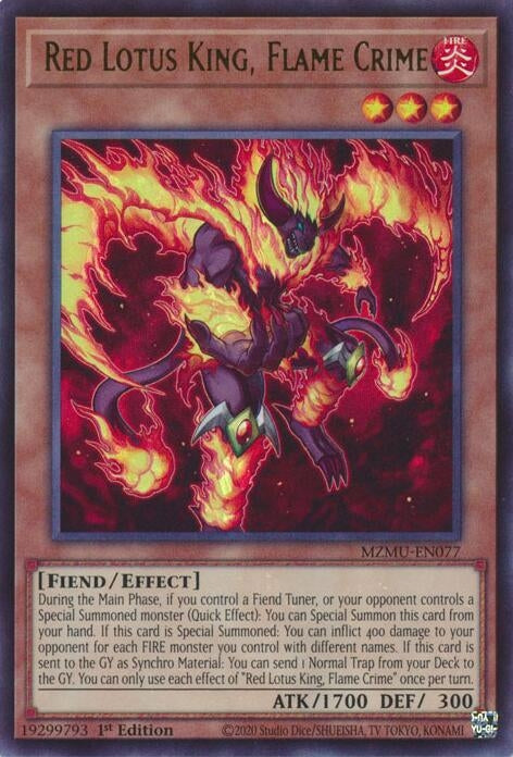 Image for Red Lotus King, Flame Crime (MZMU-EN077) - YuGiOh