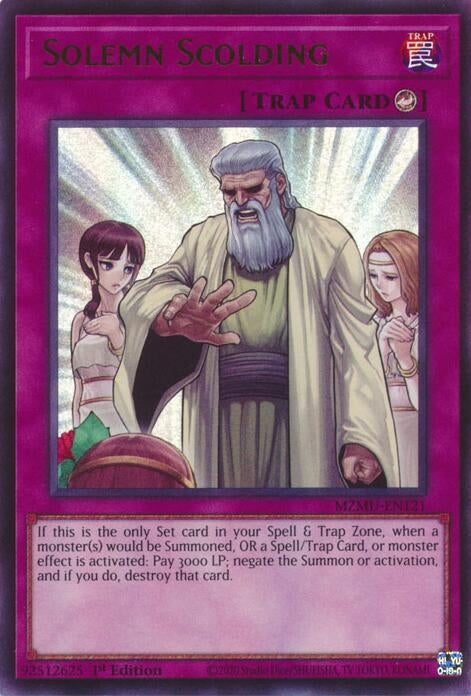 Image for Solemn Scolding (MZMU-EN121) - YuGiOh
