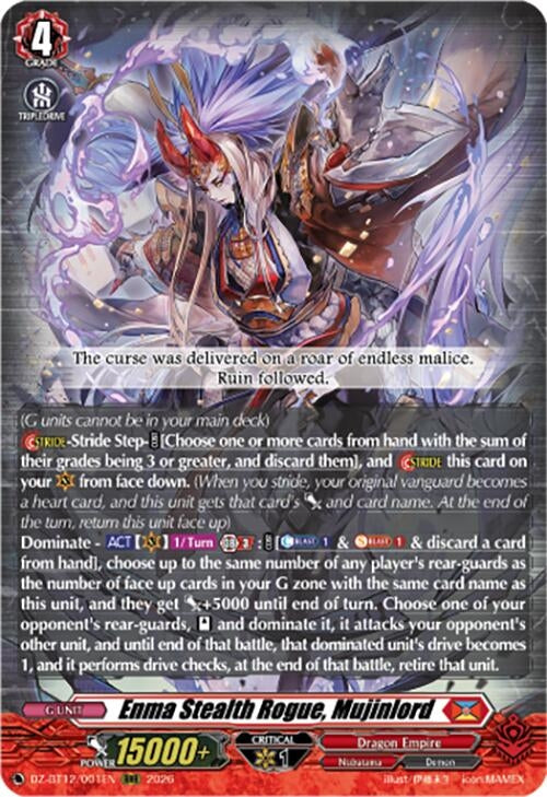 Image for Enma Stealth Rogue, Mujinlord (DZ-BT12/001EN) - Cardfight Vanguard