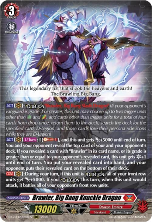 Image for Brawler, Big Bang Knuckle Dragon (DZ-BT12/002EN) - Cardfight Vanguard