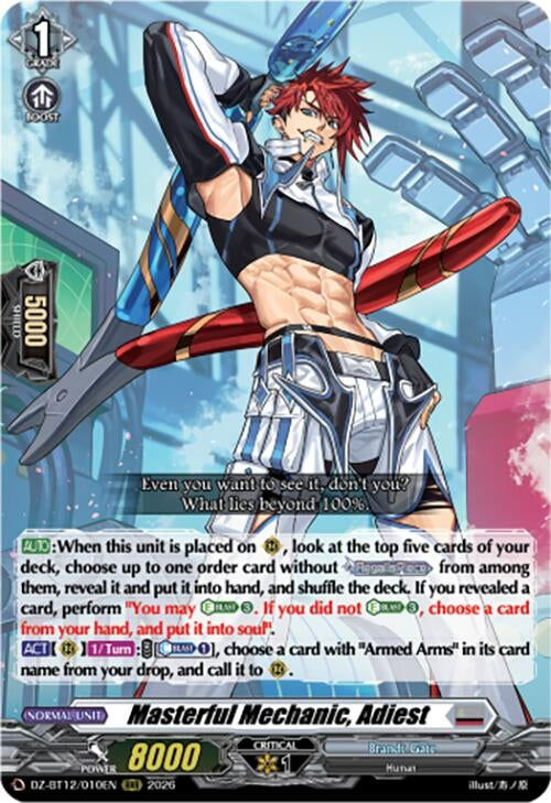 Image for Masterful Mechanic, Adiest (DZ-BT12/010EN) - Cardfight Vanguard