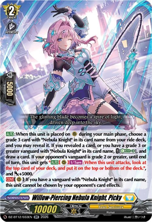 Image for Willow-Piercing Nebula Knight, Picky (DZ-BT12/033EN) - Cardfight Vanguard