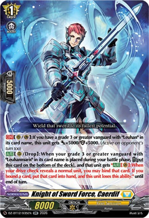 Knight of Sword Force, Caerdif (DZ-BT12/035EN)