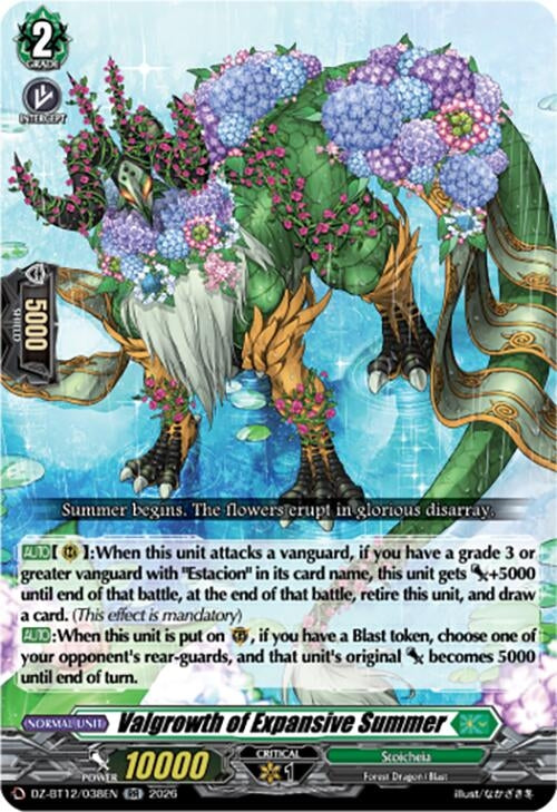 Image for Valgrowth of Expansive Summer (DZ-BT12/038EN) - Cardfight Vanguard